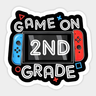 Gamer Back To School Funny Game On 2nd Grade Sticker
